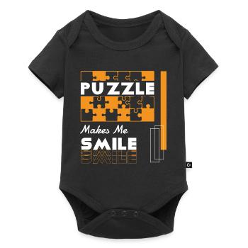 Jigsaw Puzzling Smile Hobby Puzzle Master - Baby Premium short-sleeve bodysuit - black - Front