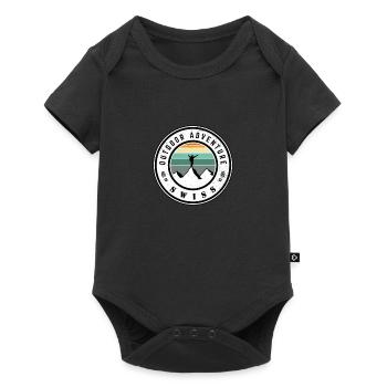 Outdoor Adventure Swiss - Baby Premium short-sleeve bodysuit - black - Front