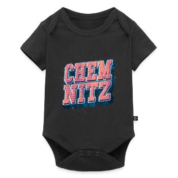 Chemnitz Germany City Font Vintage Retro - Baby Premium short-sleeve bodysuit - black - Front