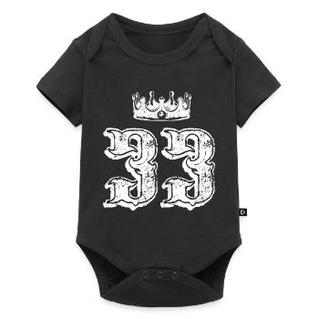 33 Couronne numérique - Body à manches courtes Premium Bébé - noir - Devant