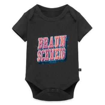 Braunschweig Allemagne City Font Vintage - Body à manches courtes Premium Bébé - noir - Devant