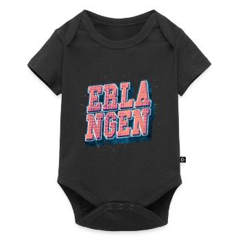 Erlangen Allemagne City Font Vintage Retro - Body à manches courtes Premium Bébé - noir - Devant