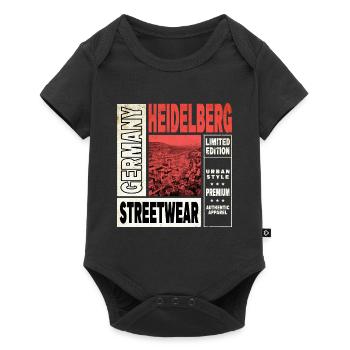 Heidelberg Allemagne Ville Skyline Home Love - Body à manches courtes Premium Bébé - noir - Devant