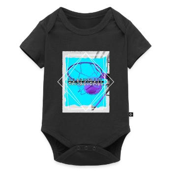 Basketball Basketballer Korb Dunking Sport Spieler - Baby Premium Kurzarmbody - Schwarz - Vorne