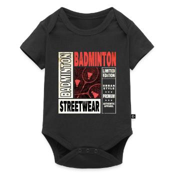 Badminton Badminton Sport Player Vintage Rétro - Body à manches courtes Premium Bébé - noir - Devant