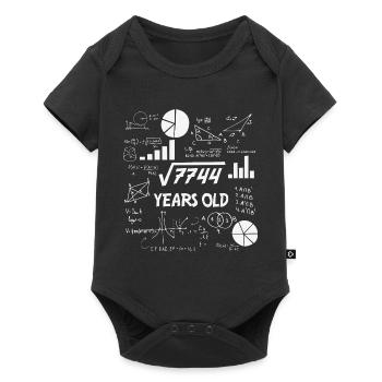 Square Root of 7744 | 88 Birthday Math 88 Years - Baby Premium Kurzarmbody - Schwarz - Vorne