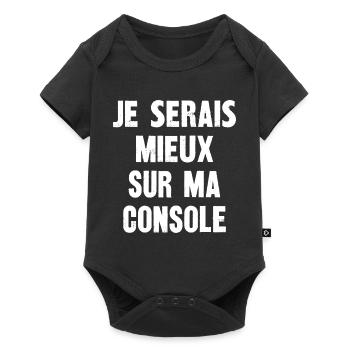 je serais mieux sur ma console - Body à manches courtes Premium Bébé - noir - Devant