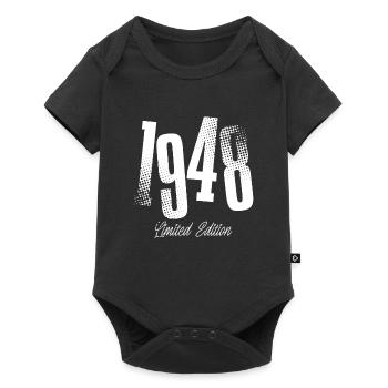 1948 Anniversaire de naissance Année de construction - Body à manches courtes Premium Bébé - noir - Devant