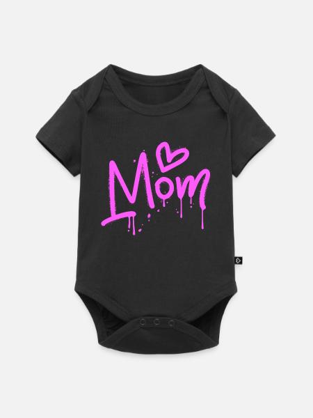 Mutterliebe Graffiti - Baby Premium Kurzarmbody - Schwarz