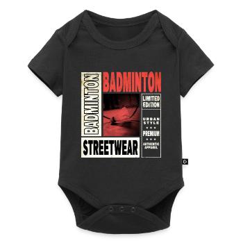 Badminton Badminton Sport Player Vintage Rétro - Body à manches courtes Premium Bébé - noir - Devant