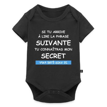 Je vais être papy - Body à manches courtes Premium Bébé - noir - Devant