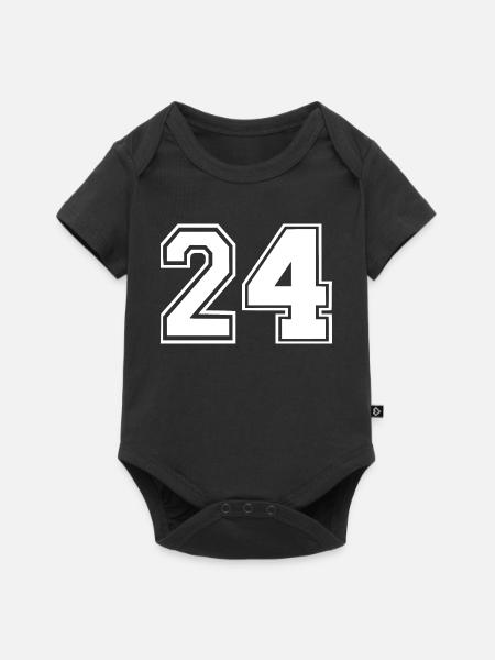 24 - Baby Premium Kurzarmbody - Schwarz