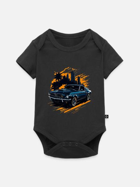 Klassischer Sportwagen - Baby Premium Kurzarmbody - Schwarz