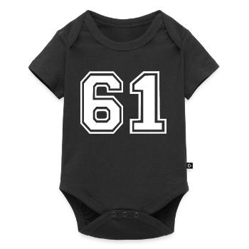 61 - Baby Premium Kurzarmbody - Schwarz - Vorne