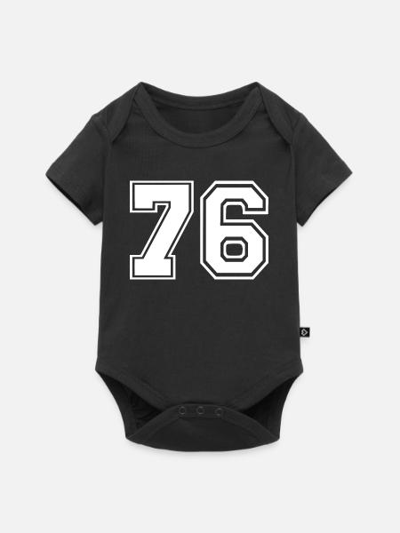 76 - Baby Premium Kurzarmbody - Schwarz