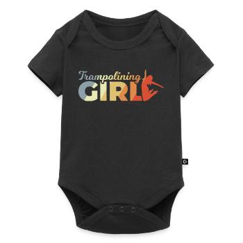 Drôle de fille trampoline - Body à manches courtes Premium Bébé - noir - Devant