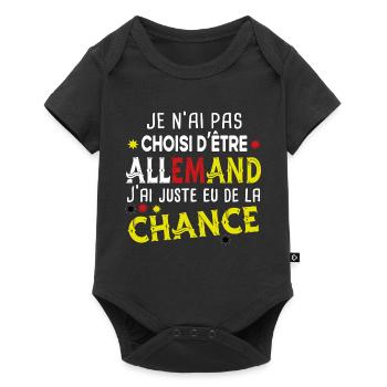 Allemand Allemagne Europe Cadeau Pays Humour Homme - Body à manches courtes Premium Bébé - noir - Devant