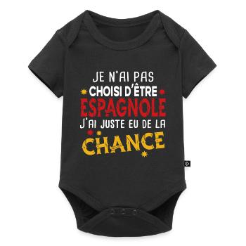 Espagnole Espagne Femme Chance Cadeau Pays Humour - Body à manches courtes Premium Bébé - noir - Devant