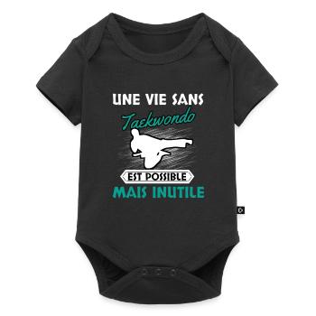 Taekwondo - Body à manches courtes Premium Bébé - noir - Devant
