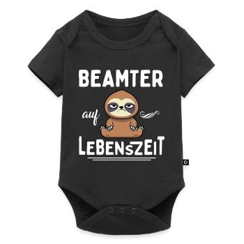 Beamter auf Lebenszeit Beamter 4 Life - Baby Premium Kurzarmbody - Schwarz - Vorne
