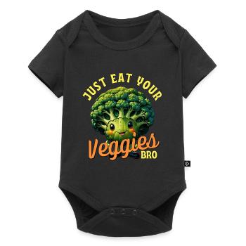 Mangez des légumes mon pote ! - Body à manches courtes Premium Bébé - noir - Devant
