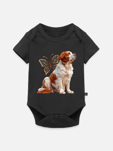 Clumber Spaniel - Baby Premium Kurzarmbody - Schwarz