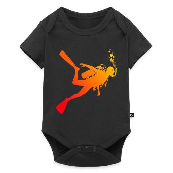 Plongeur Homme Plongeur Plongeur Plongée Libre - Body à manches courtes Premium Bébé - noir - Devant