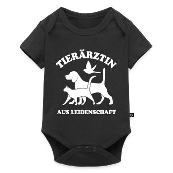 Tierärztin aus Leidenschaft - Baby Premium Kurzarmbody - Schwarz - Vorne