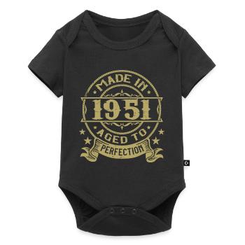 Vintage 1951 Anniversaire 1951 Cadeau 1951 Rétro - Body à manches courtes Premium Bébé - noir - Devant