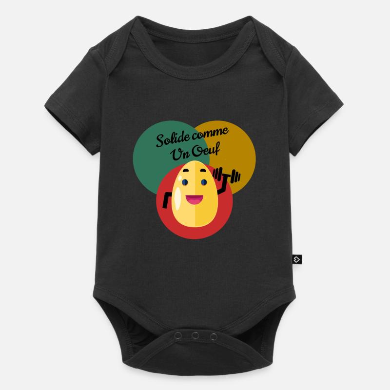 Fest wie ein Ei - Baby Premium Kurzarmbody - Schwarz