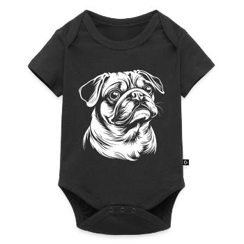 Pug - Dog Fan - Baby Premium short-sleeve bodysuit - black - Front