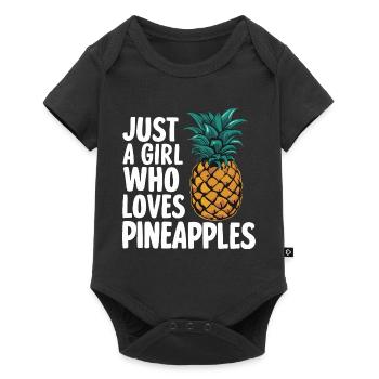 Ananas Fruit tropical hawaïen - Body à manches courtes Premium Bébé - noir - Devant