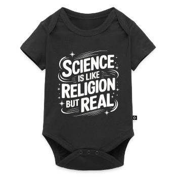 Athéisme, athée, anti-religion, agnostique - Body à manches courtes Premium Bébé - noir - Devant