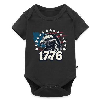 American USA Freedom Justice Fighter Abe 1776 - Baby Premium short-sleeve bodysuit - black - Front