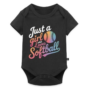 Softball Sports Joueur de softball - Body à manches courtes Premium Bébé - noir - Devant