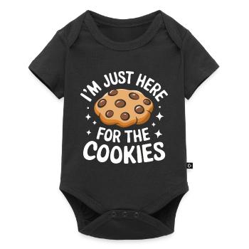 Cookies Cookie Keks Kekse Schokolade - Baby Premium Kurzarmbody - Schwarz - Vorne
