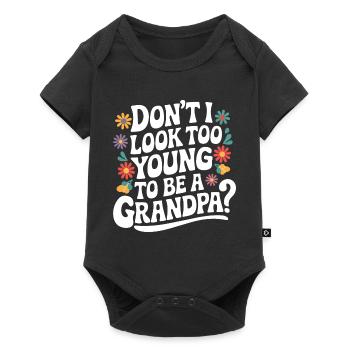 Papy Grand-père Famille Fête des pères - Body à manches courtes Premium Bébé - noir - Devant