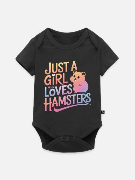 Hamster - Baby Premium Kurzarmbody - Schwarz
