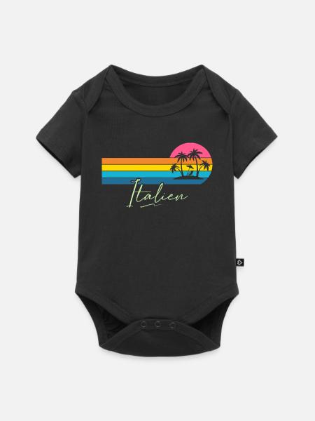 Italien - Baby Premium Kurzarmbody - Schwarz
