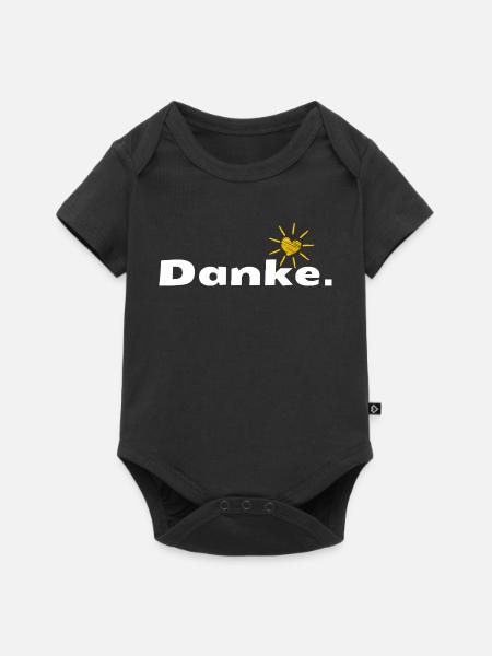Danke HerzSonne Typografie - Baby Premium Kurzarmbody - Schwarz