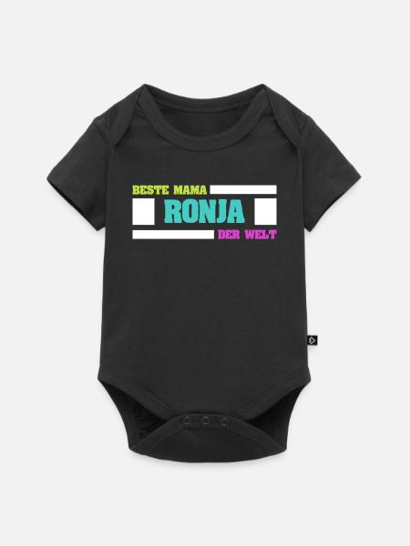 Mutter Ronja - Baby Premium Kurzarmbody - Schwarz