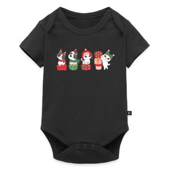 cat in christmas - Baby Premium short-sleeve bodysuit - black - Front