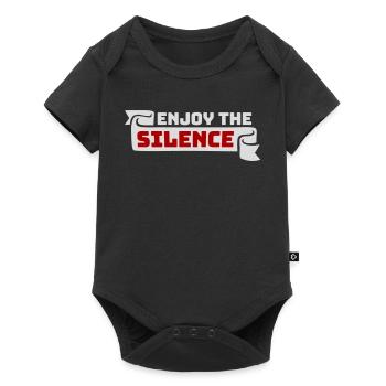 Enjoy The Silence Saying Calm Silence Introvert - Baby Premium short-sleeve bodysuit - black - Front