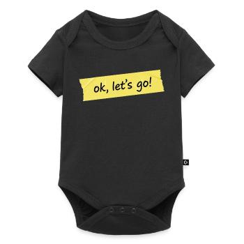 Ok, let's go! Yellow Tape Design - Baby Premium short-sleeve bodysuit - black - Front