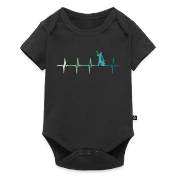 blacksmith hammer heartbeat metalworker - Baby Premium short-sleeve bodysuit - black - Front