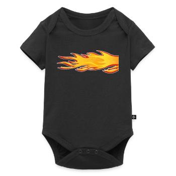 Gaz d’échappement de la queue brûlant par la flamme - Body à manches courtes Premium Bébé - noir - Devant