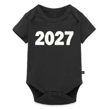 2027 - Baby Premium Kurzarmbody - Schwarz - Vorne