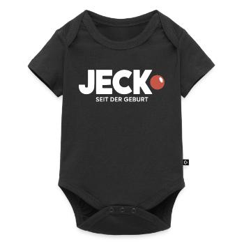 Jeck seit der Geburt Kölner Karneval Rosenmontag - Baby Premium Kurzarmbody - Schwarz - Vorne