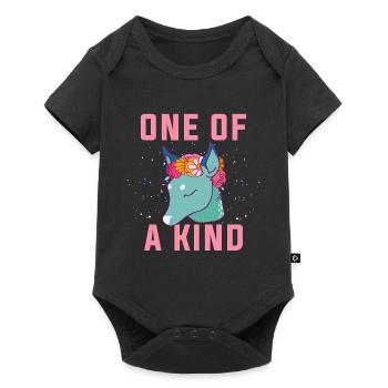 Einer von einer Art. Einzigartige Dow.Magical Gifts.Deer. Fohlen - Baby Premium Kurzarmbody - Schwarz - Vorne