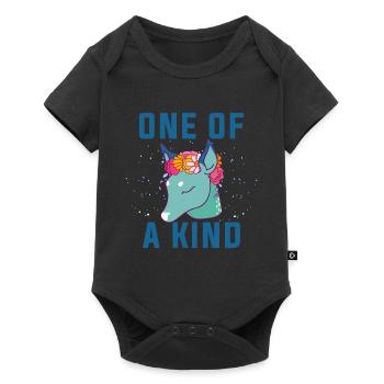 Einzigartig. Einzigartiger Dow.Magische Geschenke.Hirsch. Fohlen - Baby Premium Kurzarmbody - Schwarz - Vorne